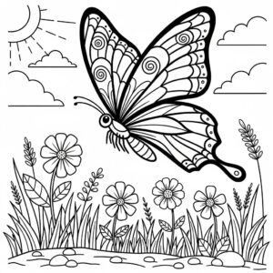 Borboleta para Colorir
