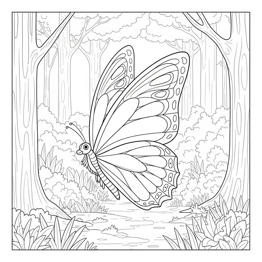 Borboleta para Colorir