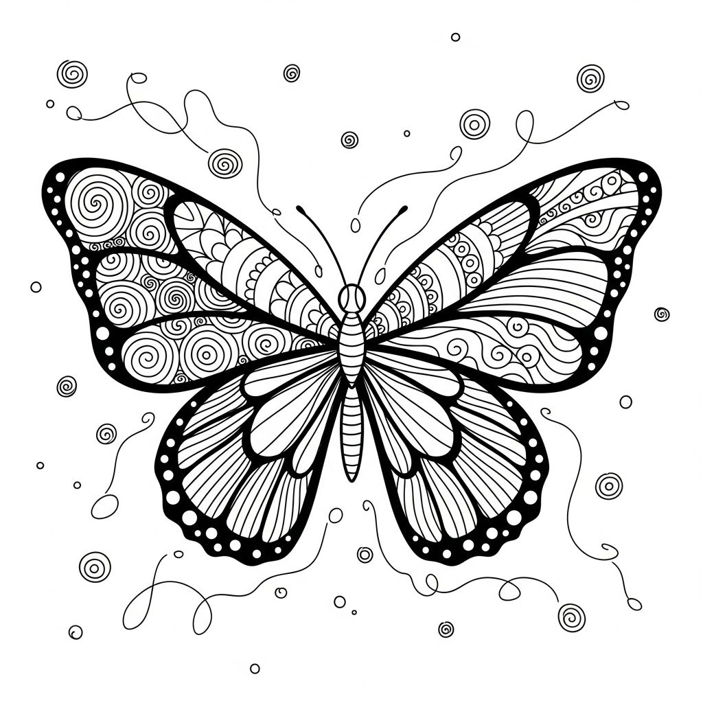 Borboleta para Colorir