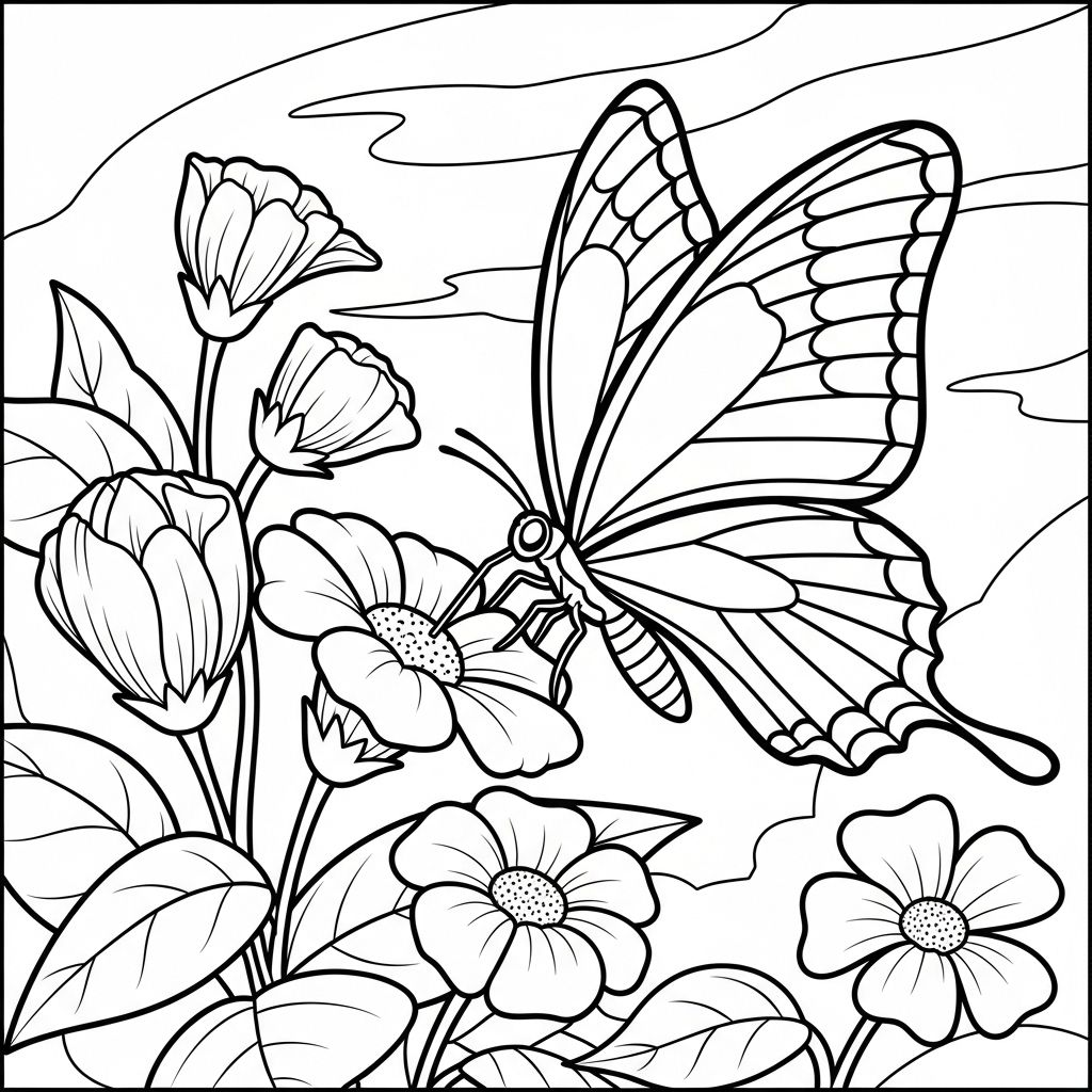 Borboleta para Colorir