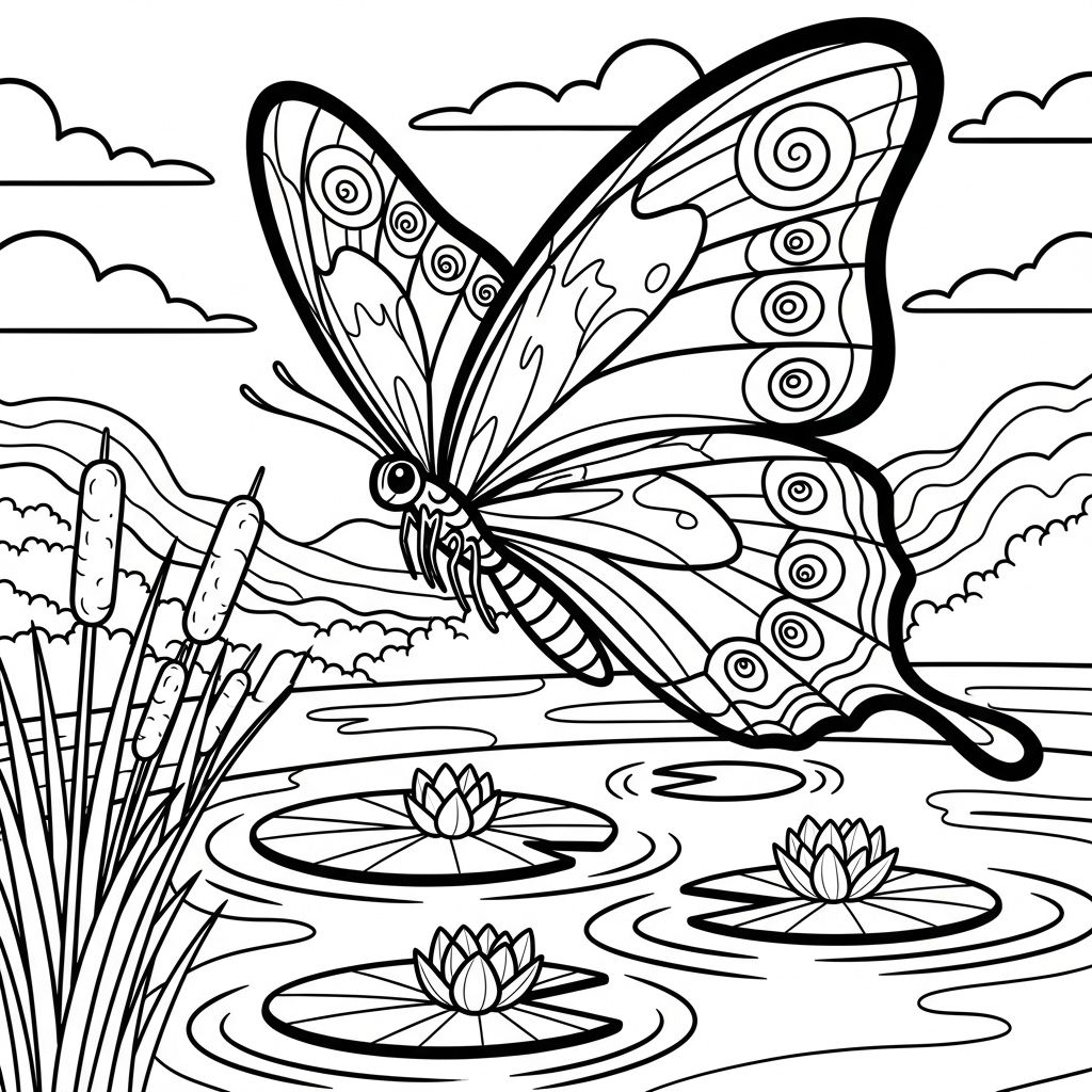 Borboleta para Colorir