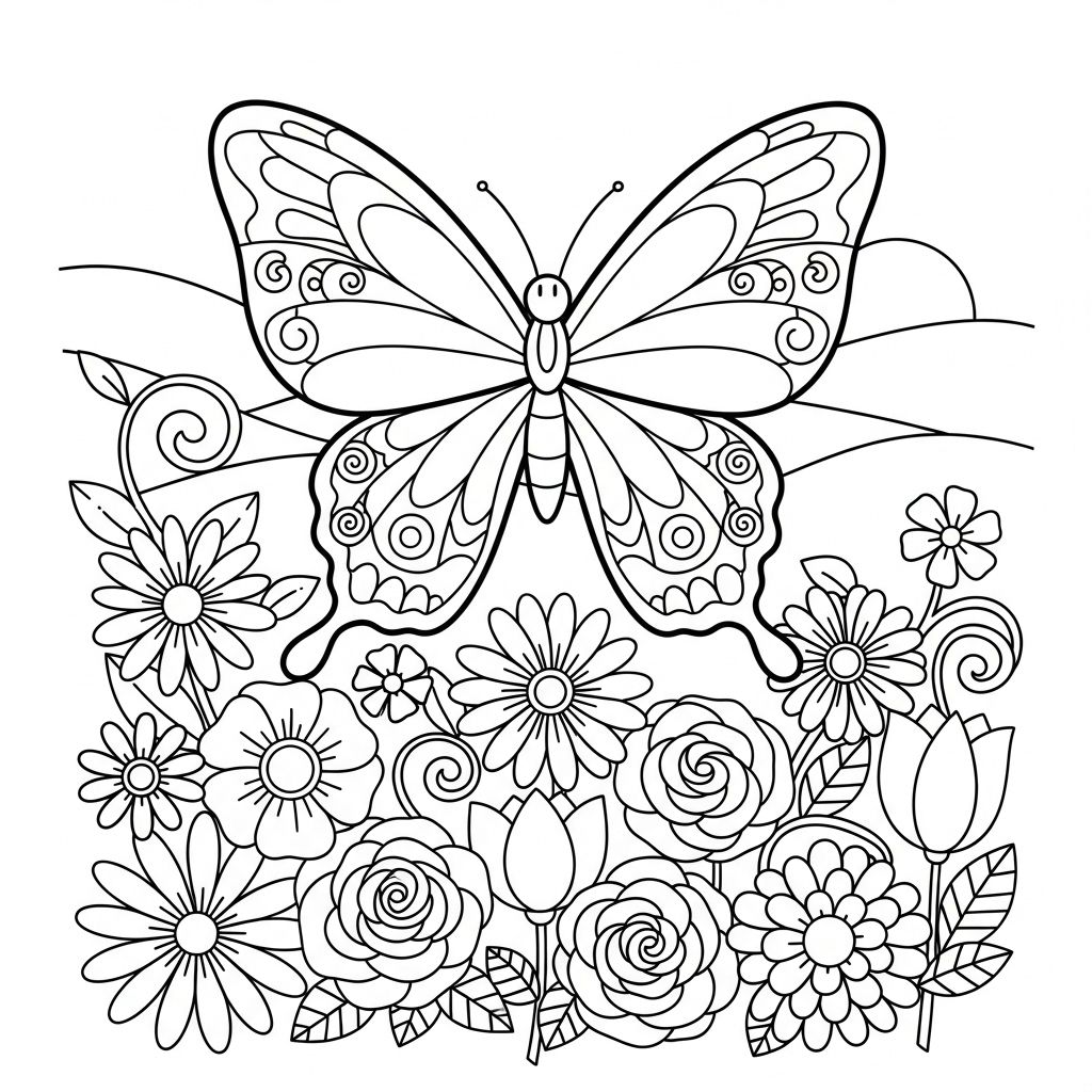 Borboleta para Colorir