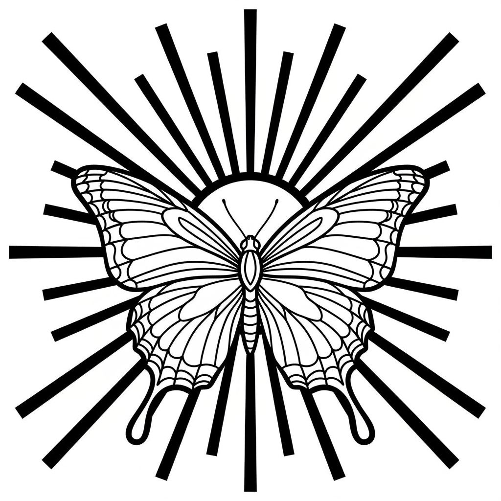 Borboleta para Colorir