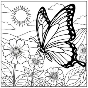 Borboleta para Colorir