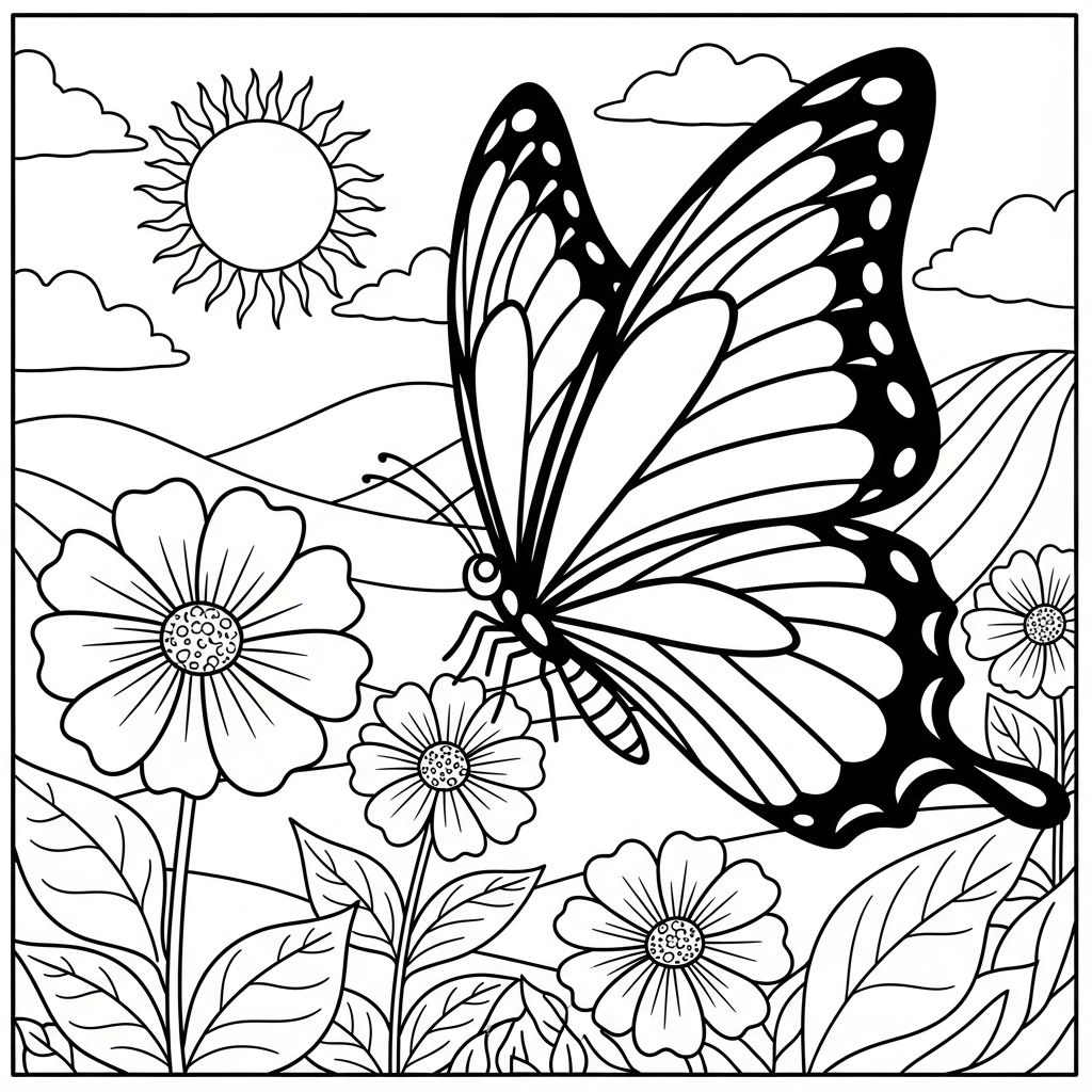 Borboleta para Colorir